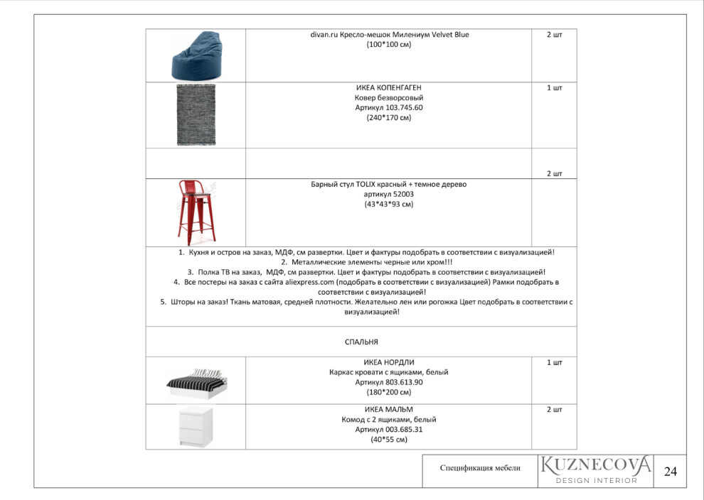 Дизайн проект квартиры 59 кв.м.