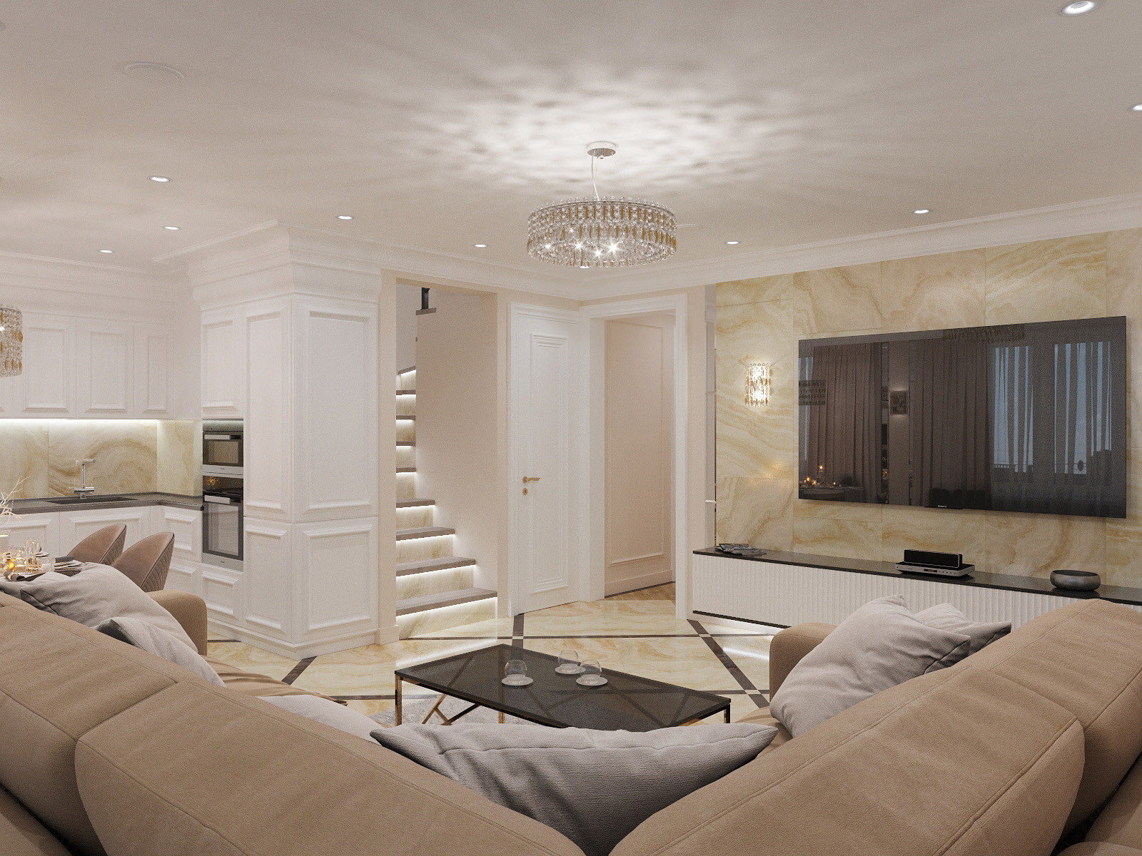 Проект двухуровневого пентхауса в ЖК "Парковый"