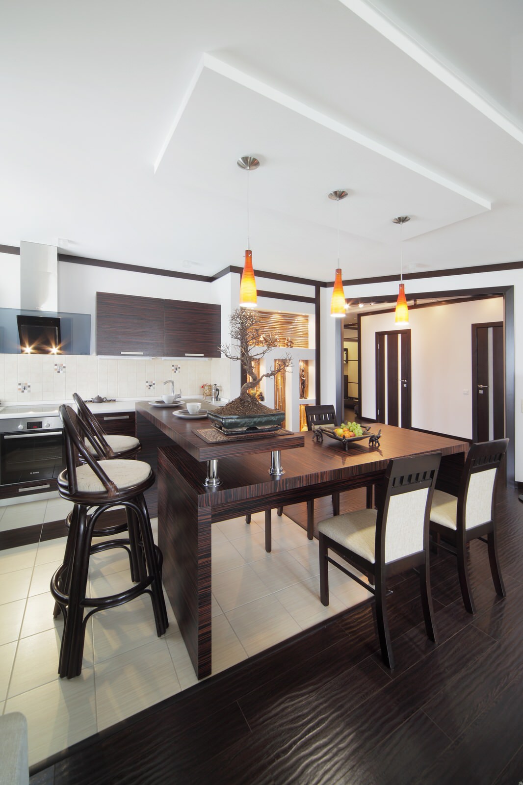 Интерьер 3-хкомнатной квартиры-студии