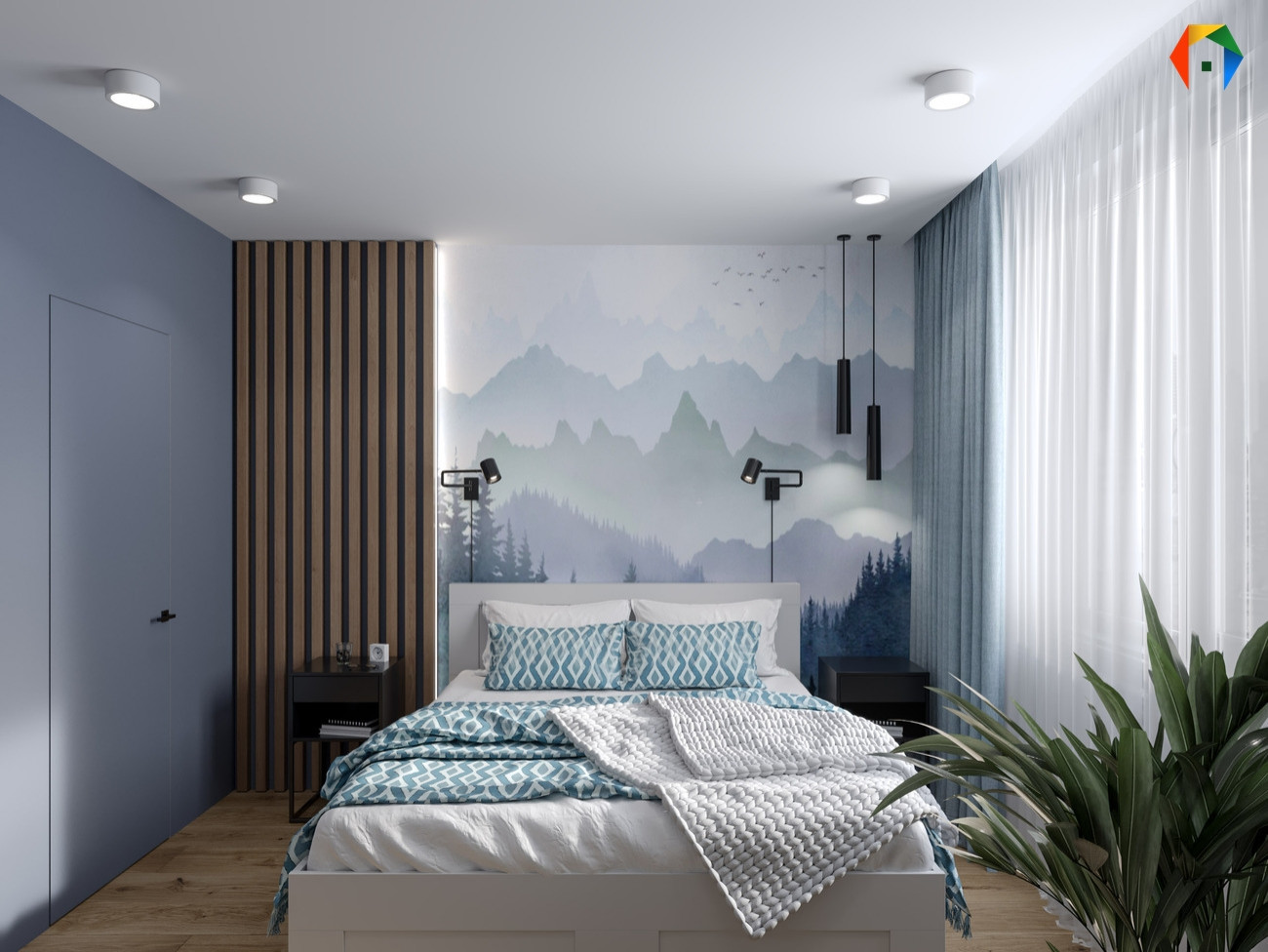 Золотой треугольник. Дизайн проект с преобладающим скандинавским стилем