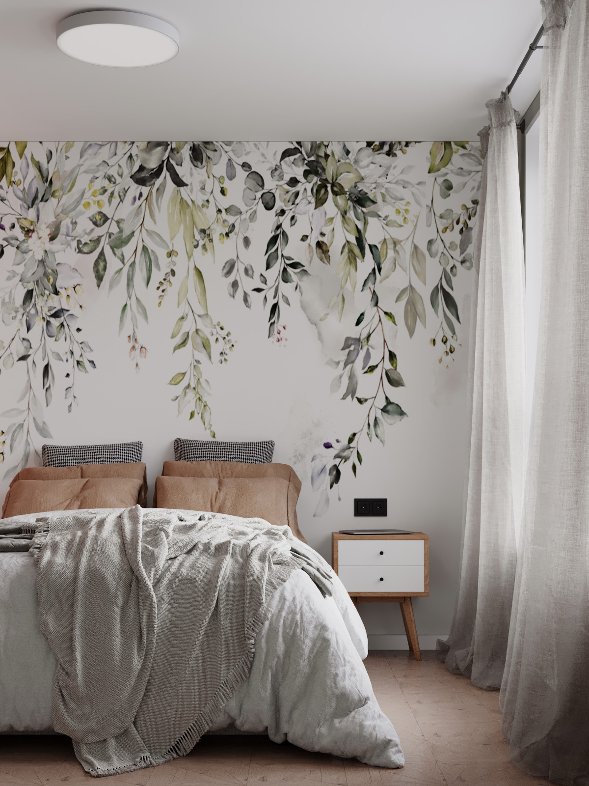 3D визуализация двухкомнатной квартиры в скандинавском стиле