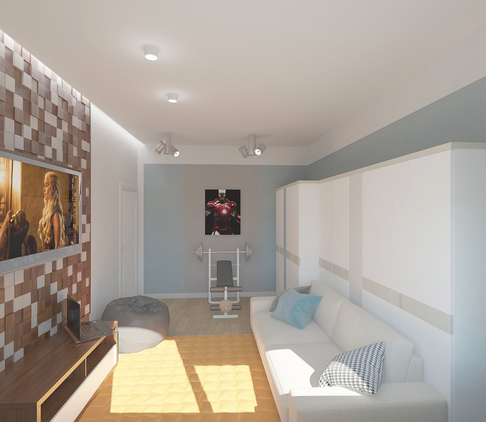 Квартира для семьи из 3-х человек концепция "Мятное печенье"