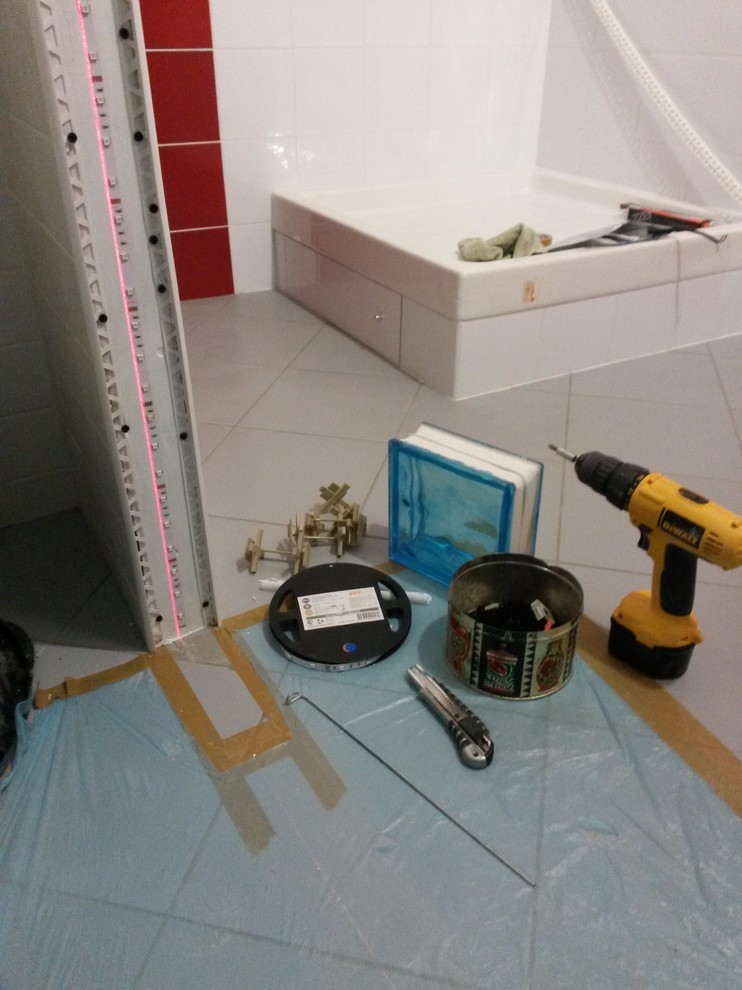 Обложка проекта: Монтаж стеклоблоков с подсведкой RGB