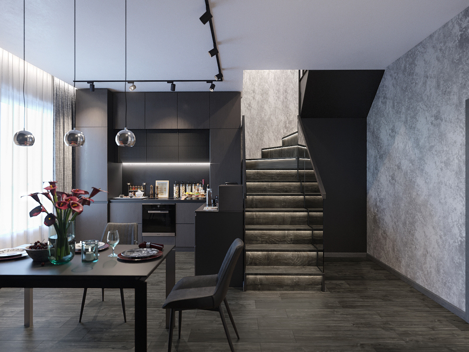 Крутейший дизайн интерьера таунхауса (дер.Кривцово)