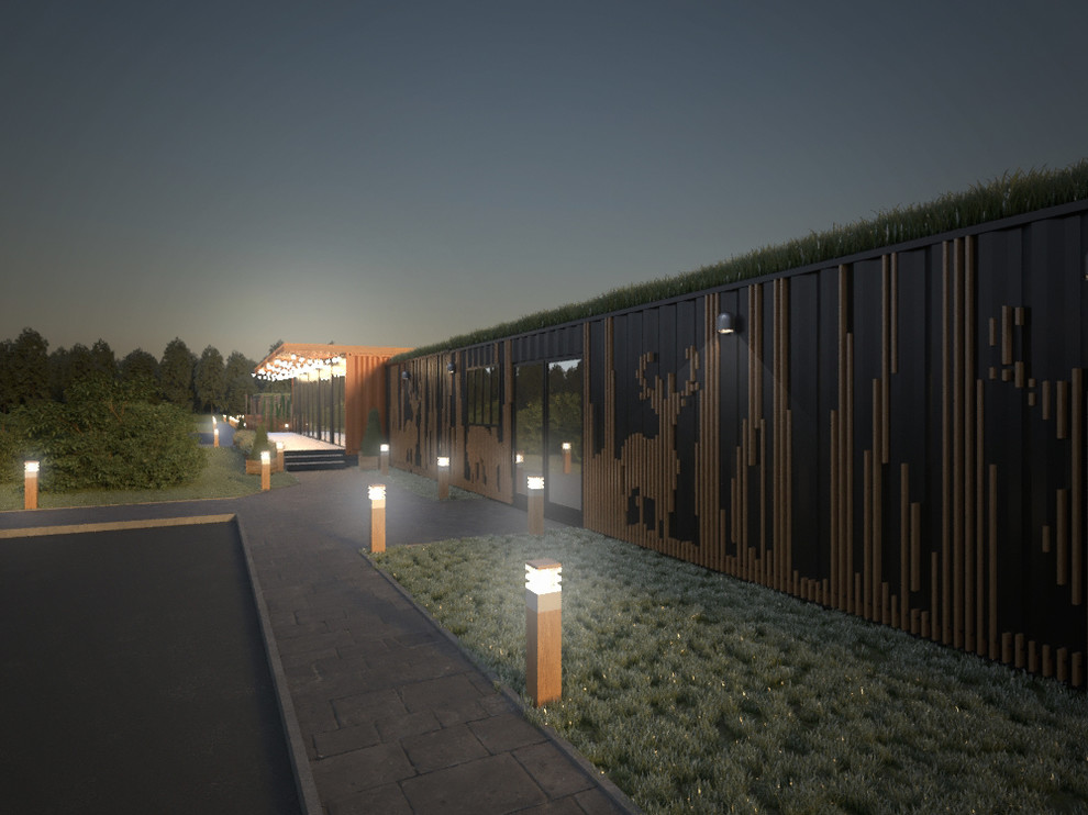 Обложка проекта: Досуговая зона из морских контейнеров при КП