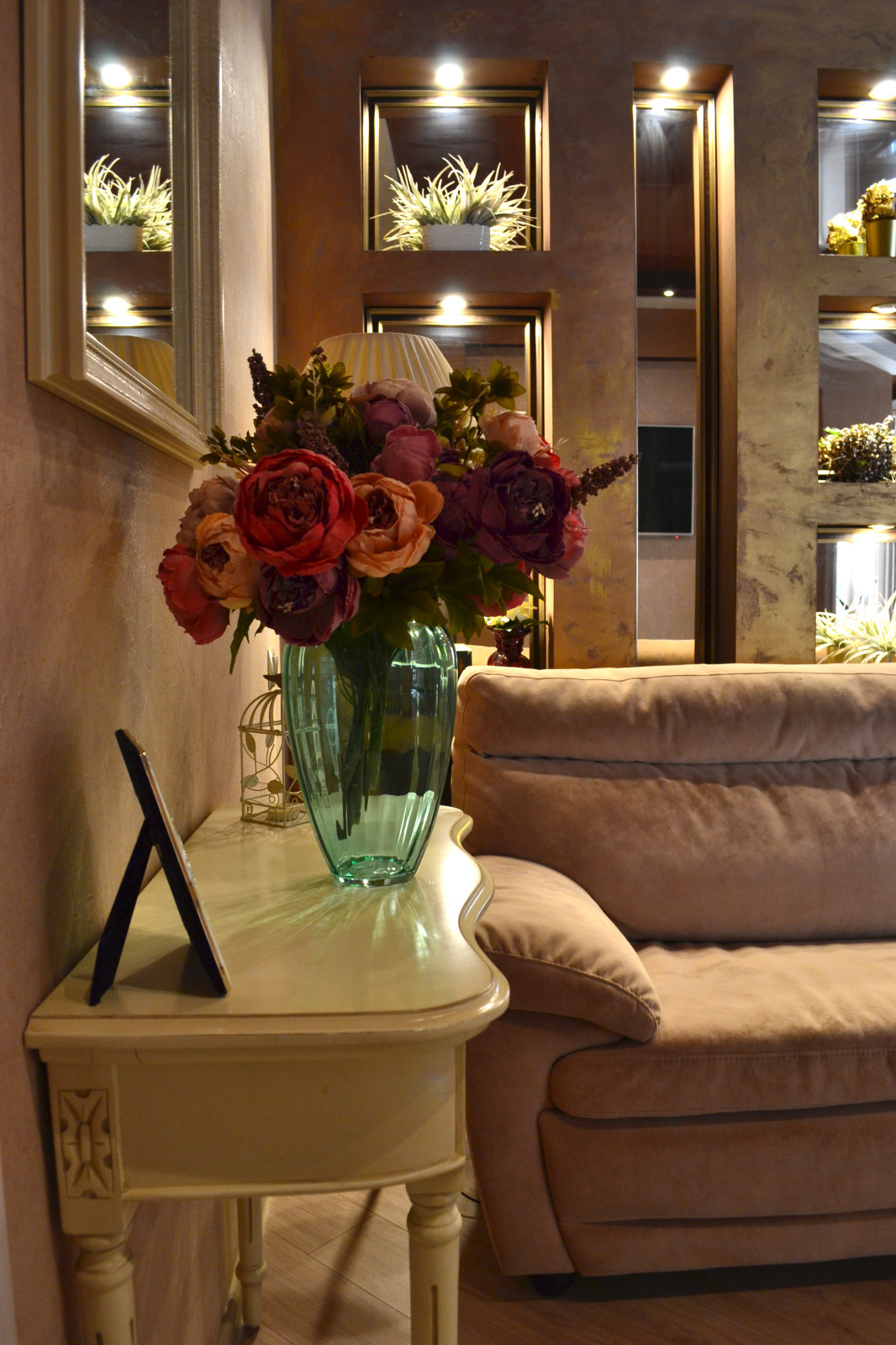 Теплые оттенки - гостиная