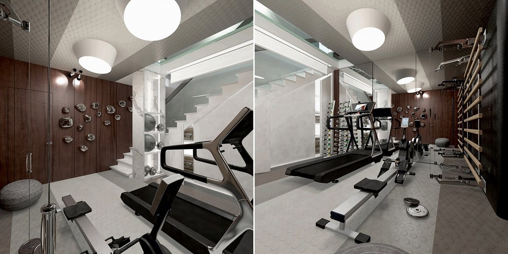 Интерьер домашнего спортзала