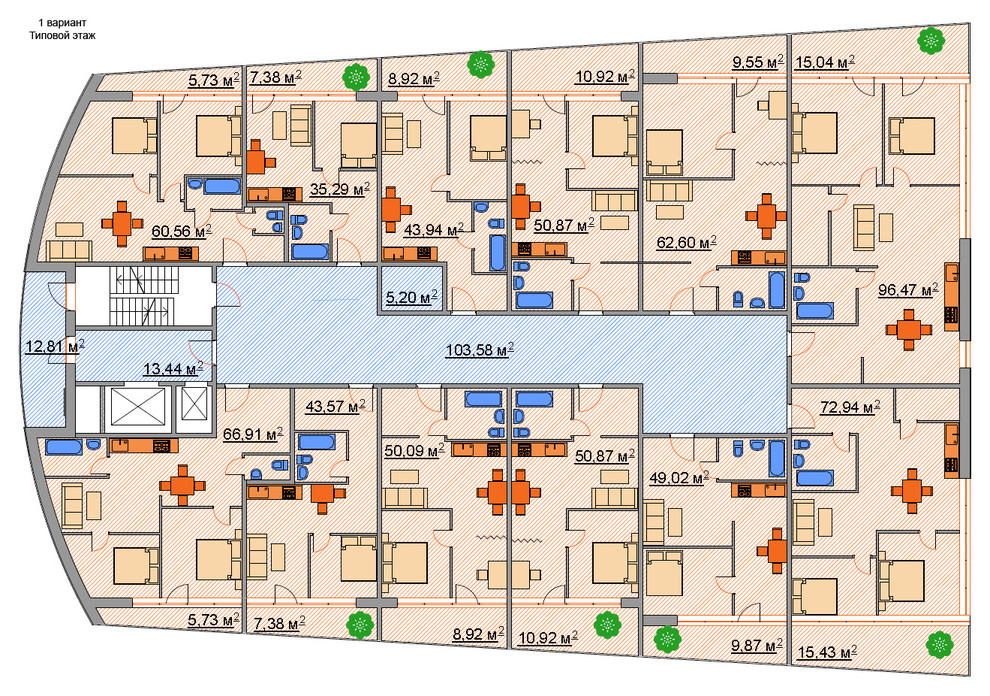 Вариантная разработка Многоэтажного жилого дома 20 000 кв.м.
