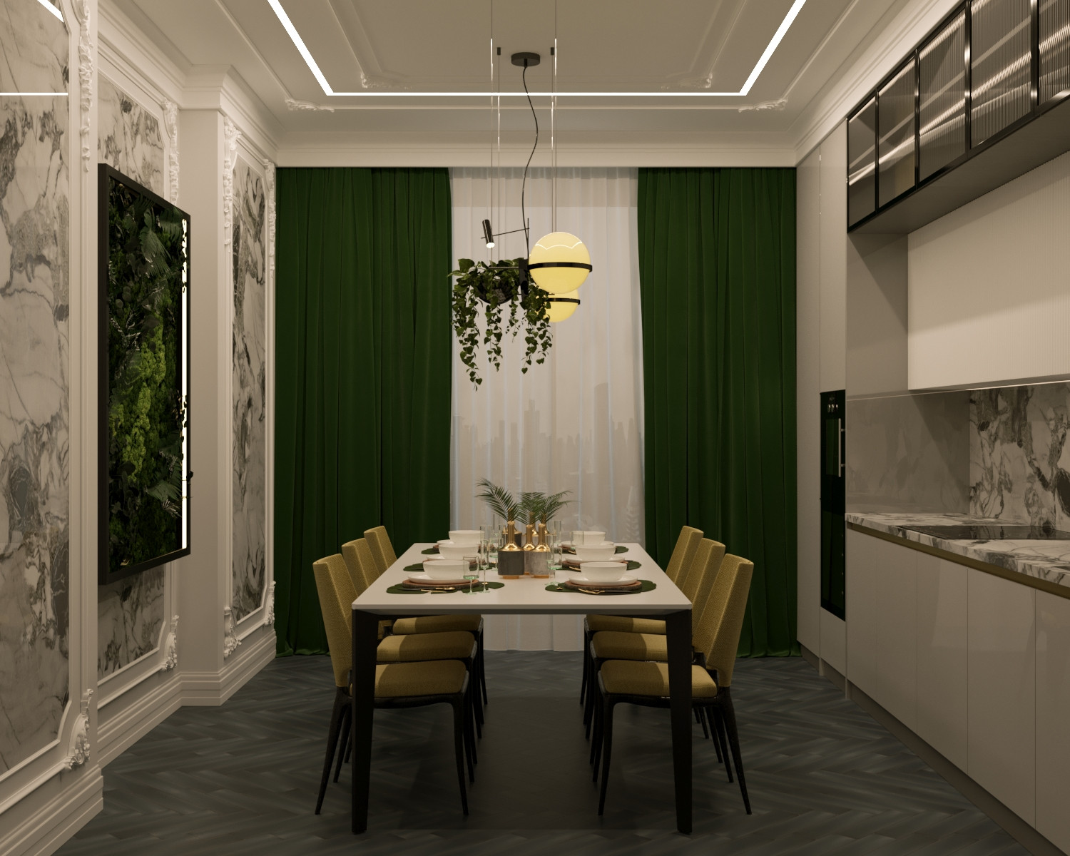 Кухня ЖК Суббота "Пальмовая ветвь"