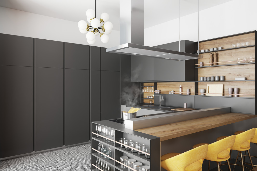 Обложка проекта: Визуализация интерьера кухни-гостиной