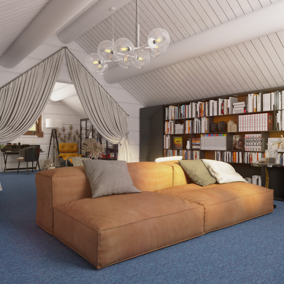 Дизайн-проект 2-го этажа частного дома.