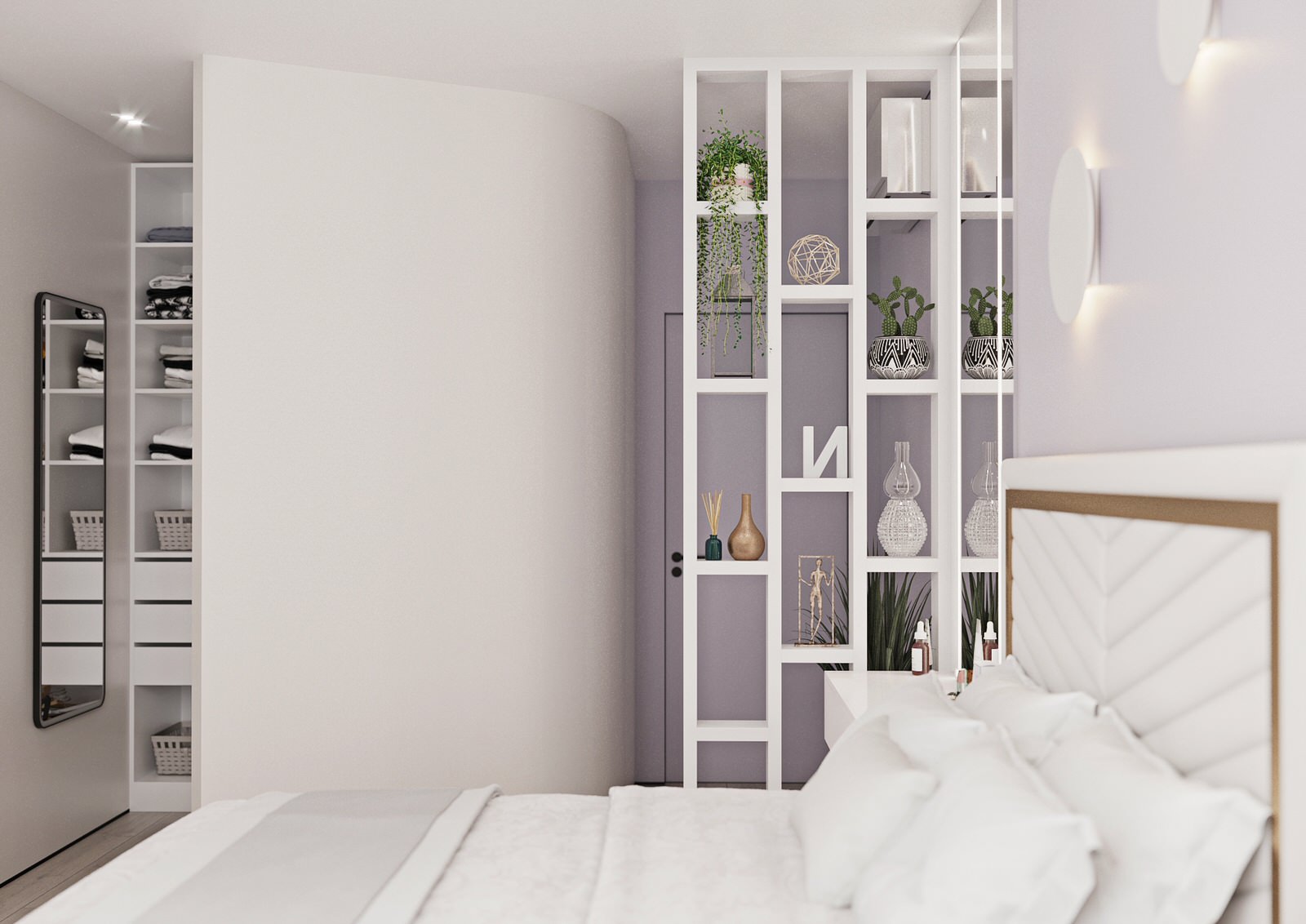 Interior design of an apartment with a beauty salon