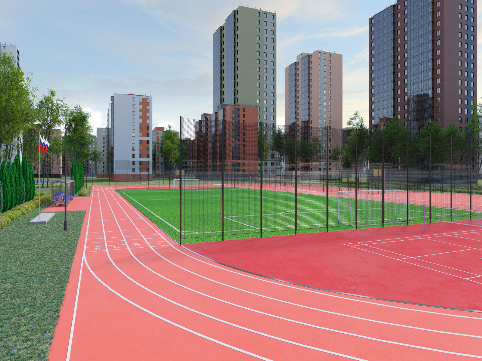 Спортивное поле для школы в Санкт Петербурге