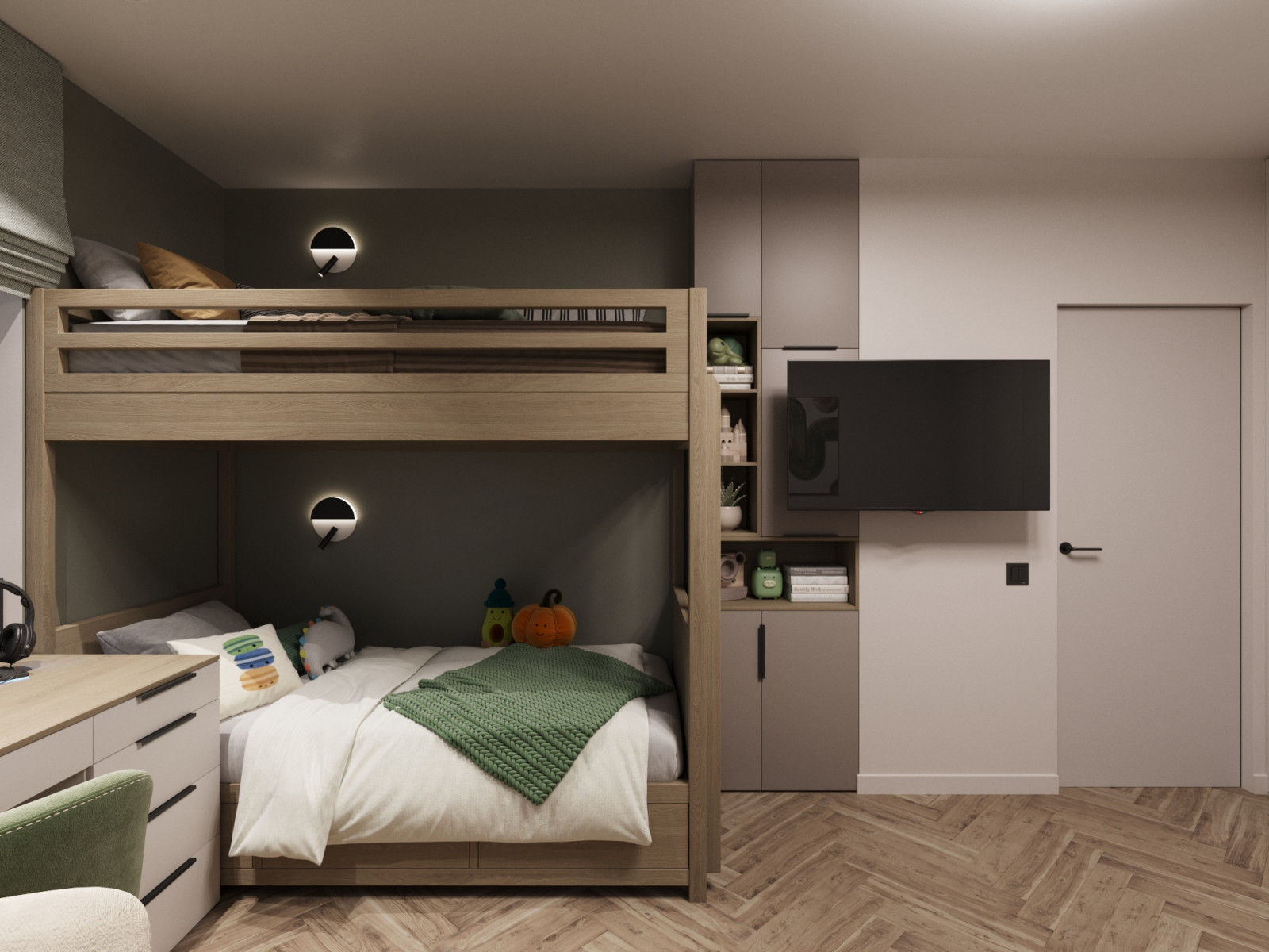 Дизайн-проект - Евротрешка 66 м2 для молодой многодетной семьи