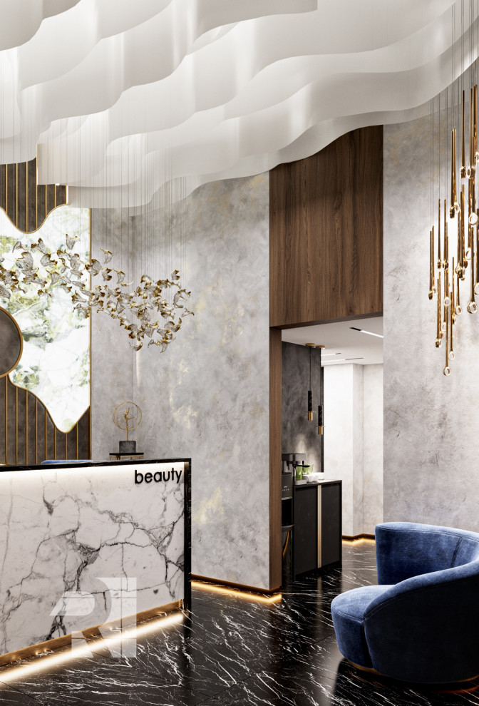 Дизайн салона красоты в стиле современный ар-деко