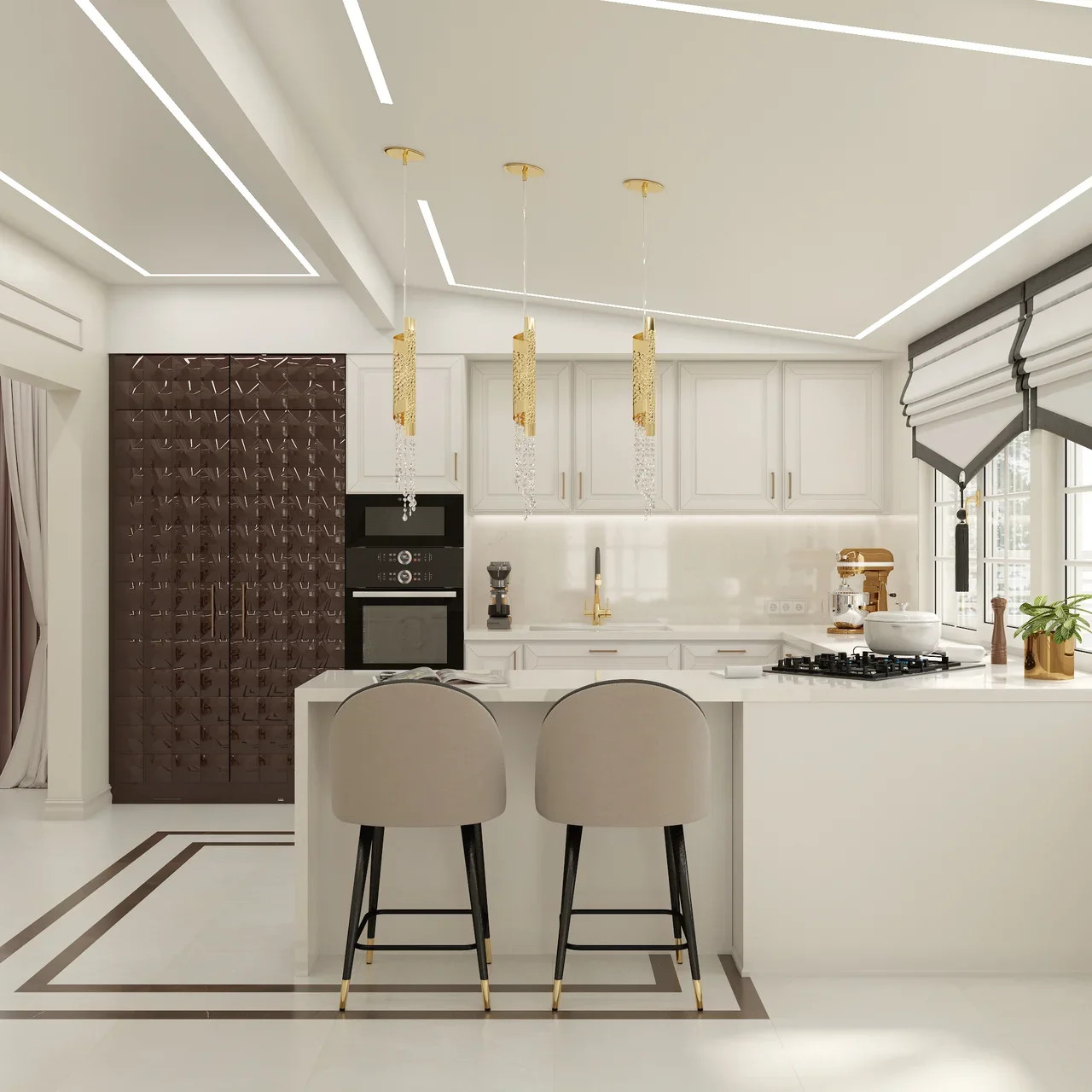 Частный дом, дизайн-проект неоклассика