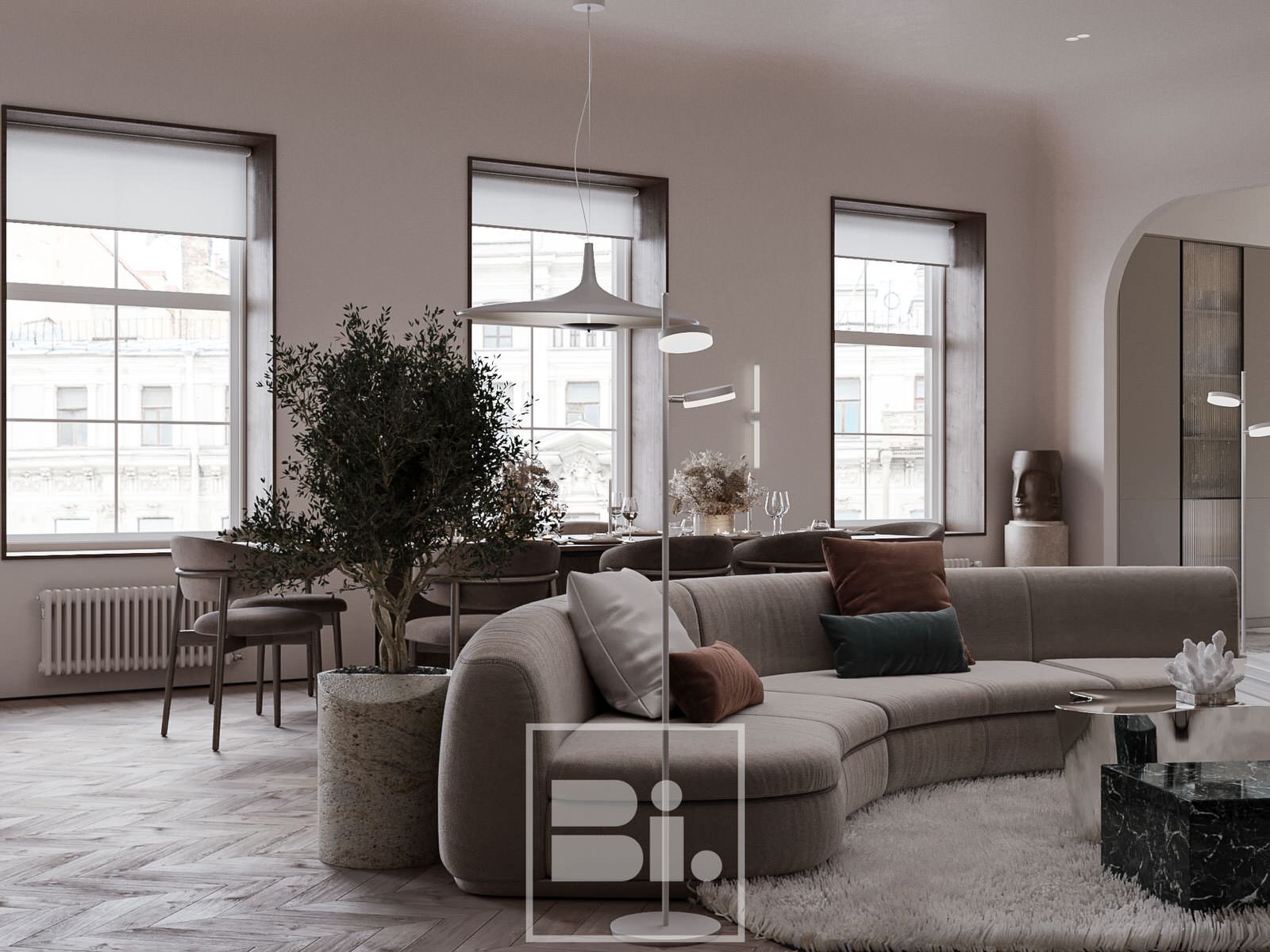 Проект кухни-гостиной в г. Санкт-Петербург