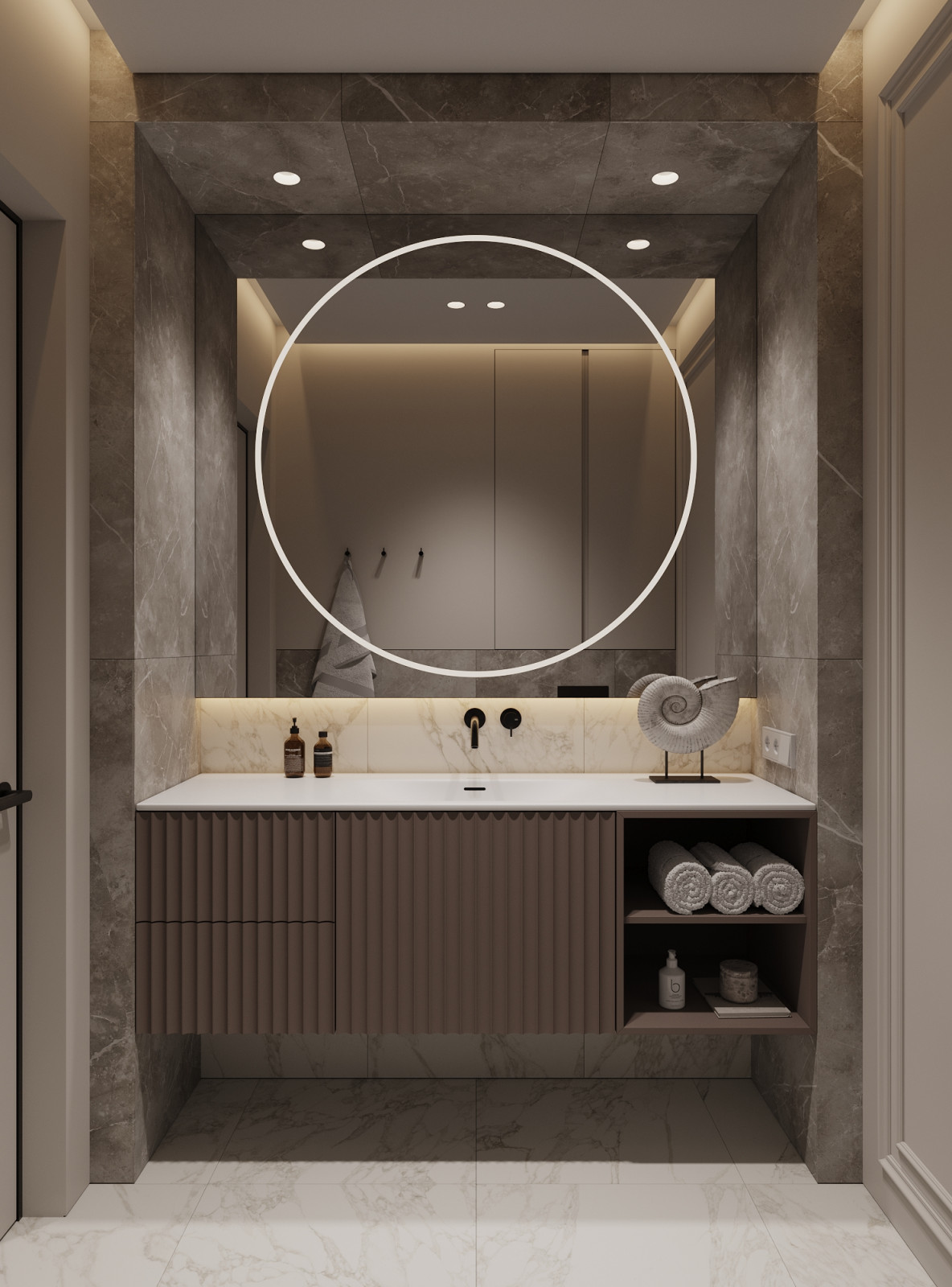 Сокол, 100кв.м. нежный интерьер в бежевых тонах