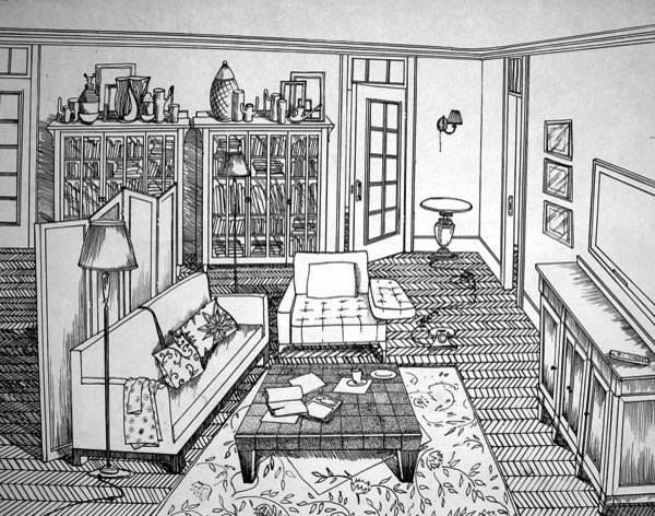 Дизайн интерьера. Эскизы