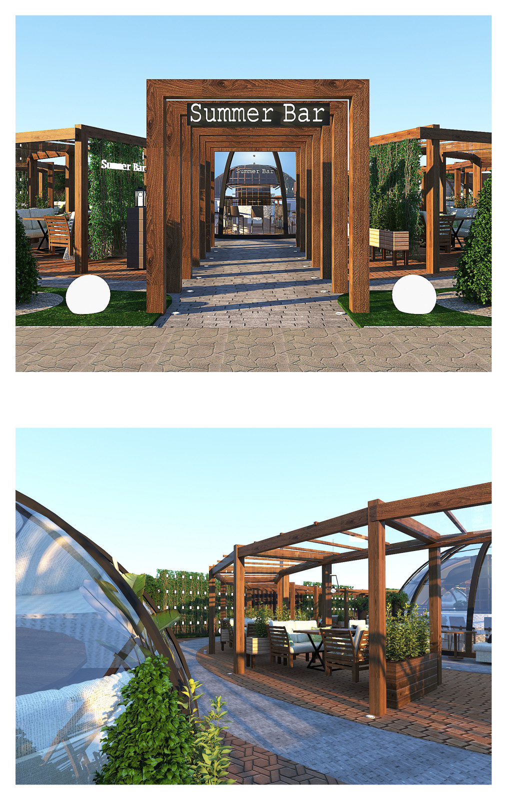 Летнее кафе, в р-не ул. Лазурная.