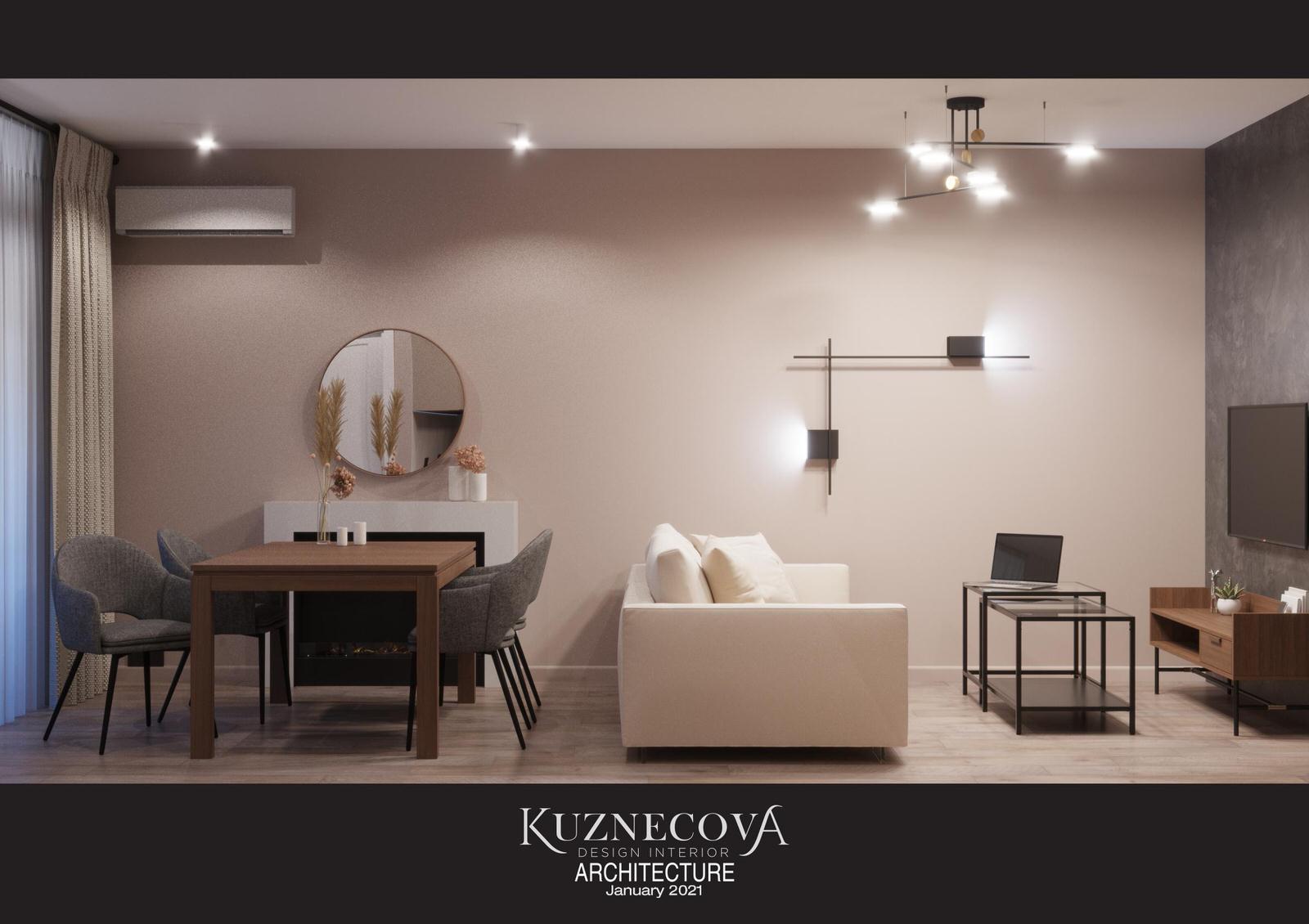 Гостиная-кухня 25,26 м²