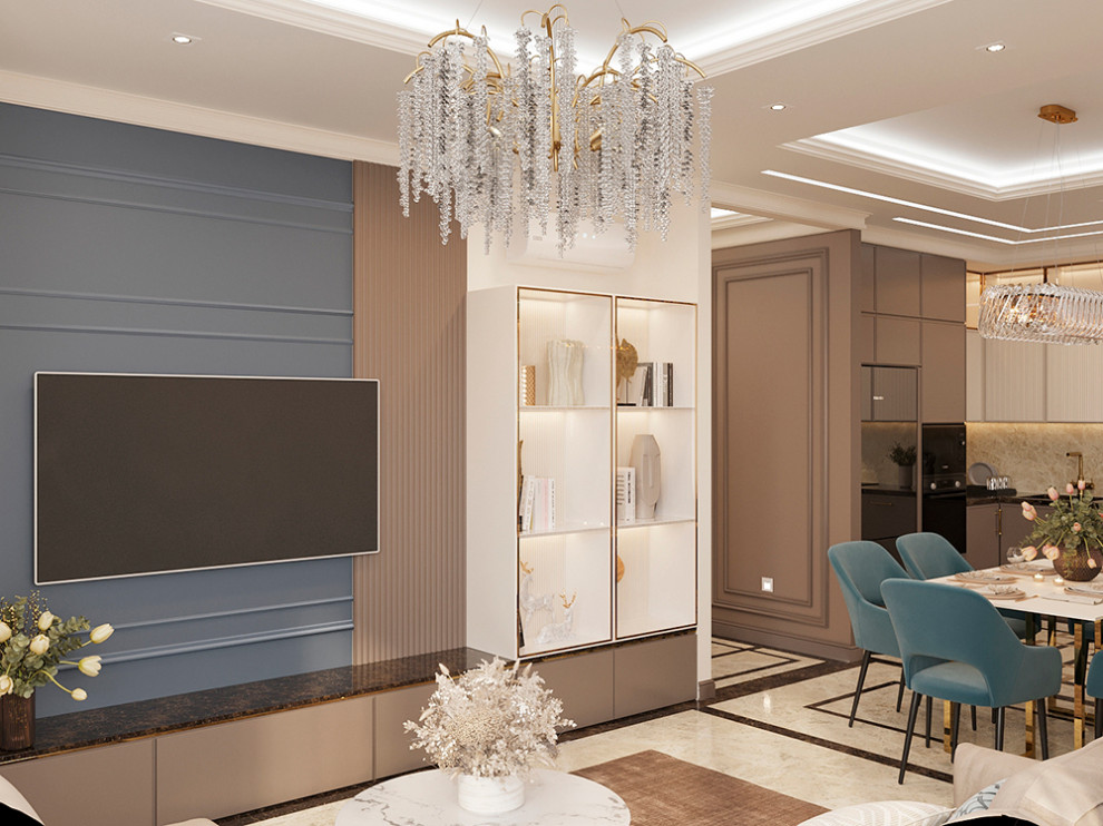 ДИЗАЙН ИНТЕРЬЕРА КВАРТИРЫ В ЖК РУМЯНЦЕВО-ПАРК, 105 КВ.М.