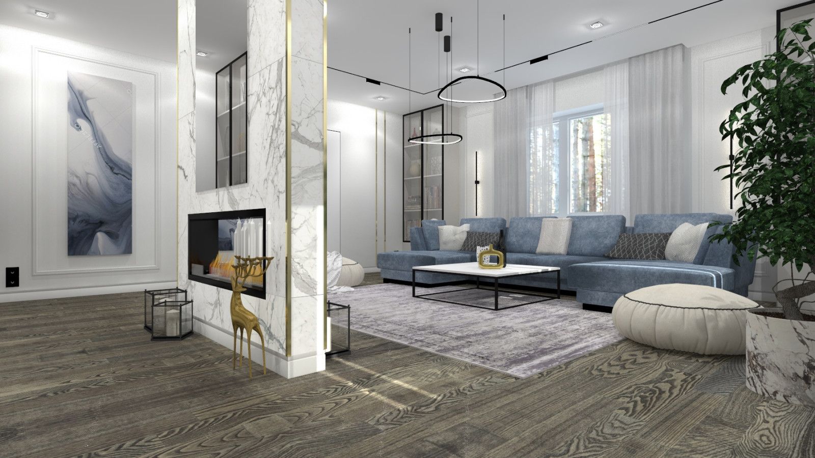 ДОМ В РОСЛАВЛЕ В СИНИХ ОТТЕНКАХ