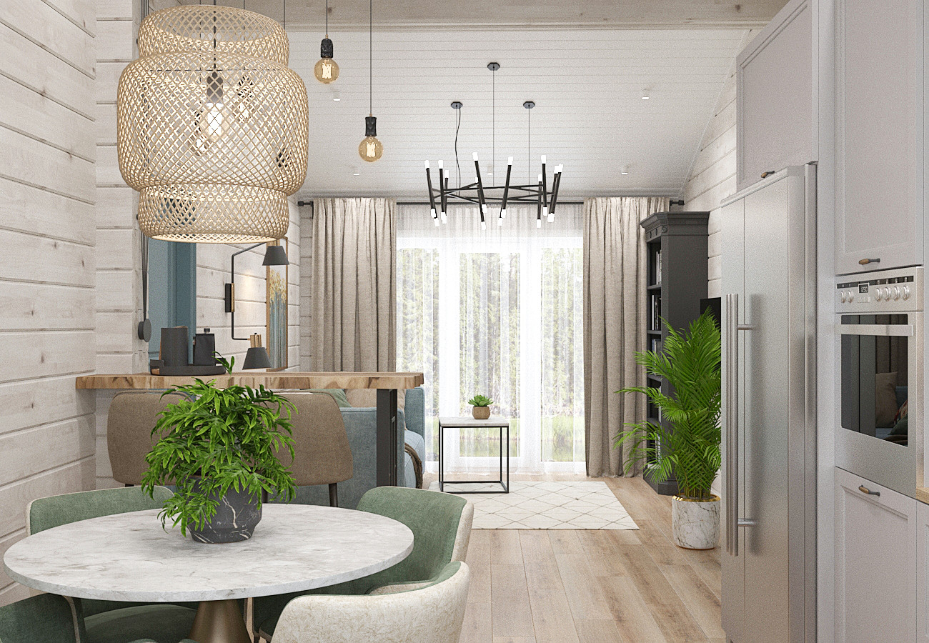 Интерьер деревянного дома