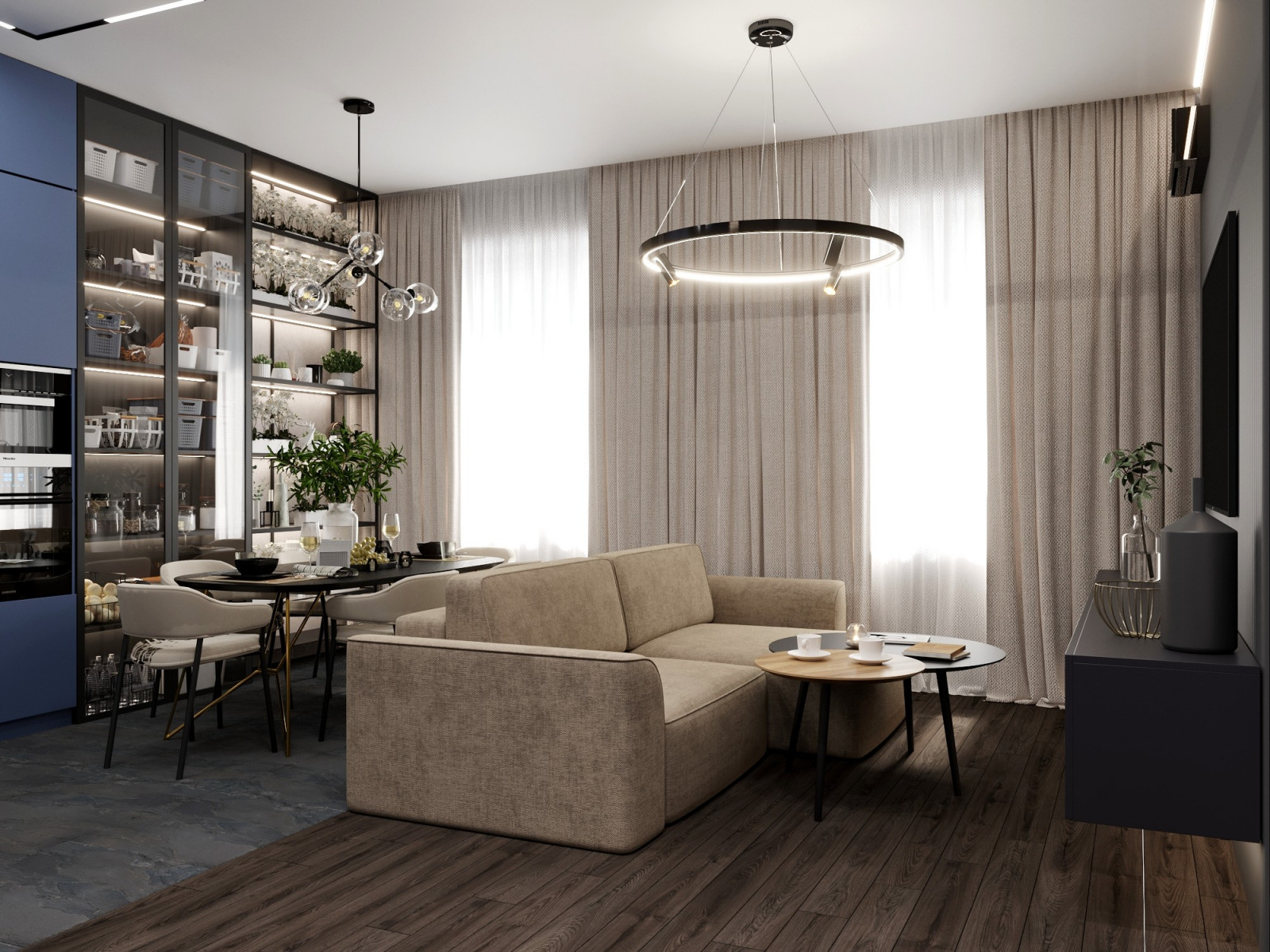 Квартира в серых тонах