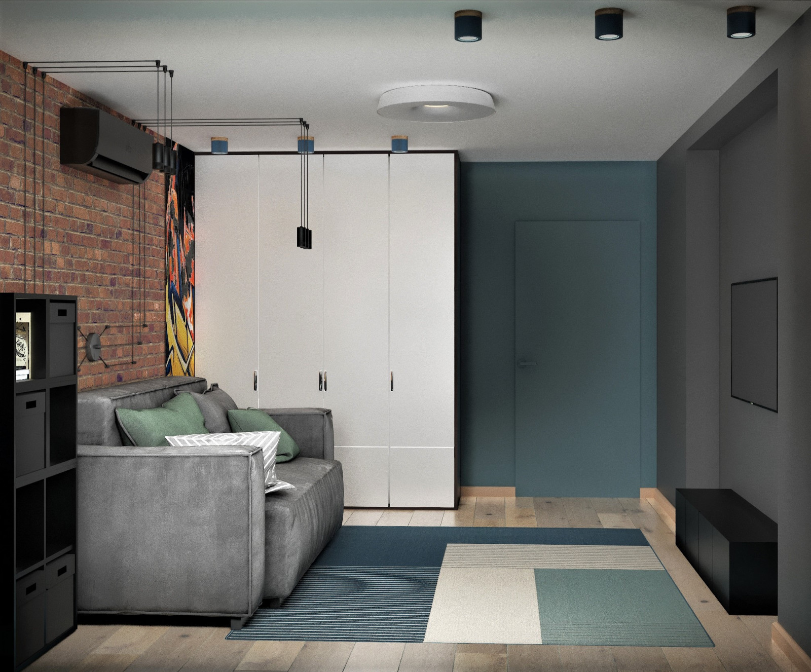 Эскизная визуализация квартиры 75 кв.м. в Ельце