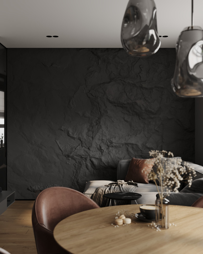 Кухня-гостиная (трехкомнатная квартира в ЖК "Илмари", Пенза)