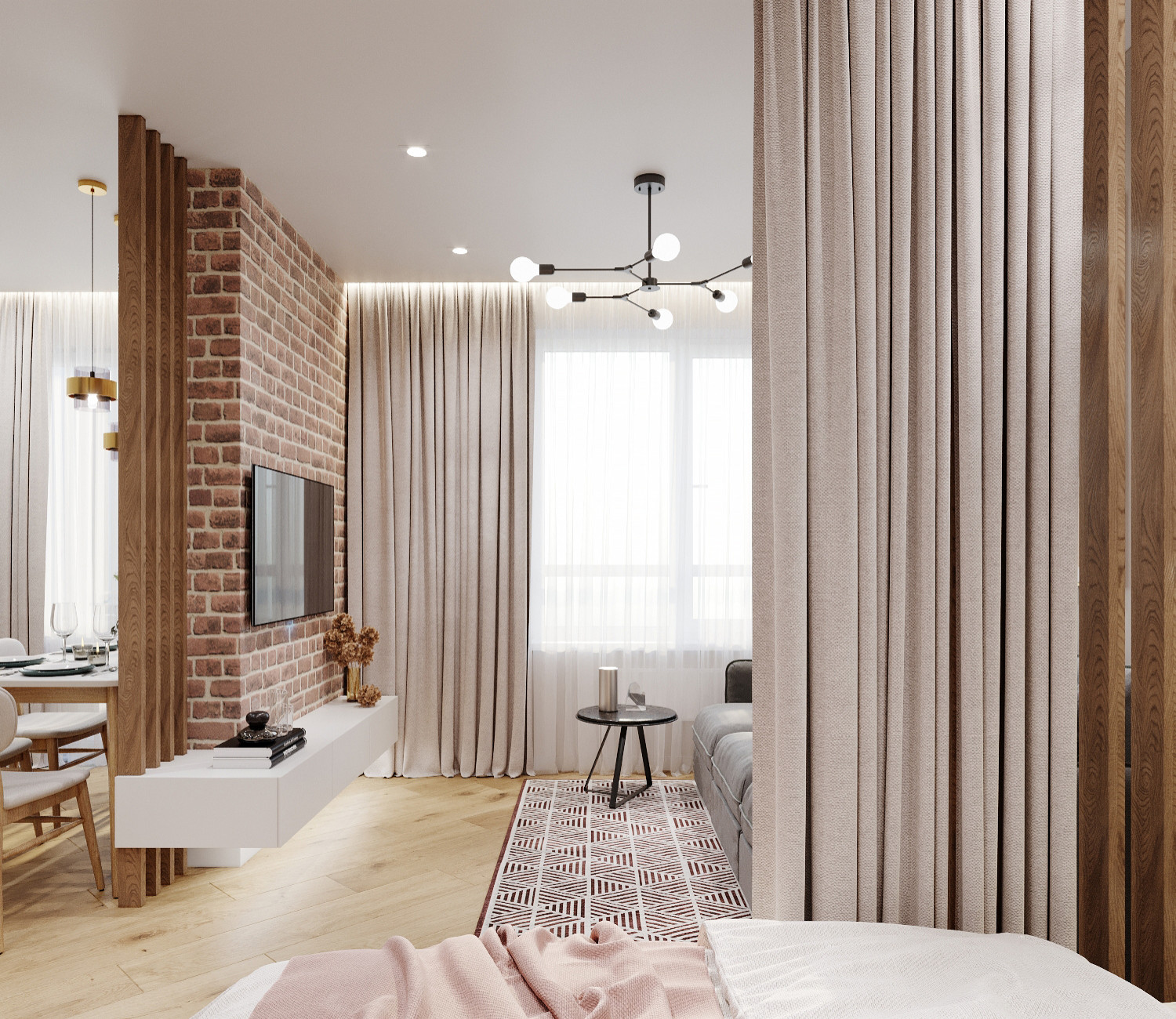 Дизайн- проект квартиры 55,46  м²