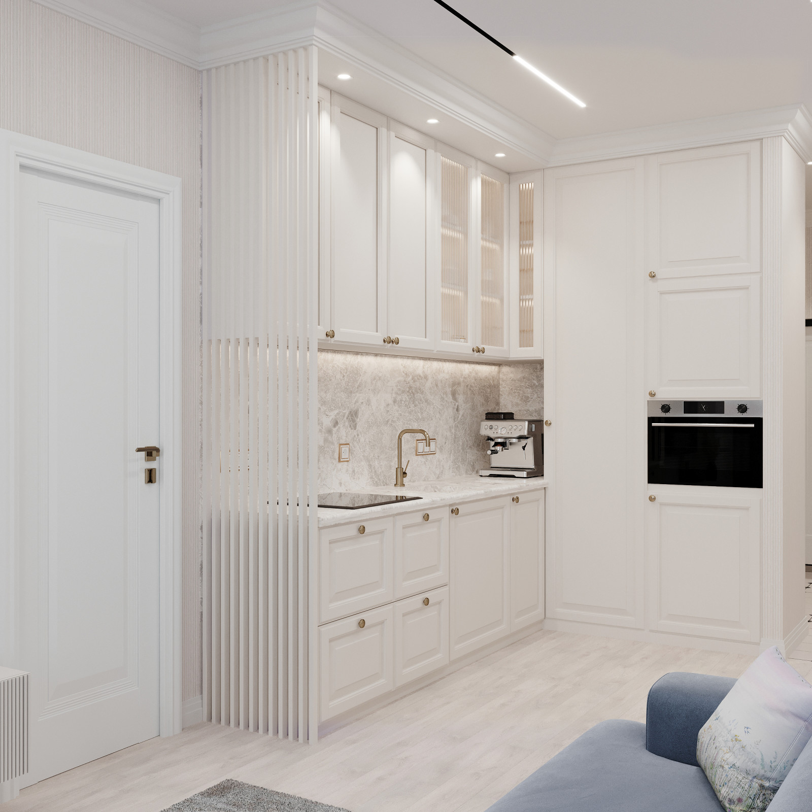 Обложка проекта: Трехкомнатная квартира ЖК Лесопарковый