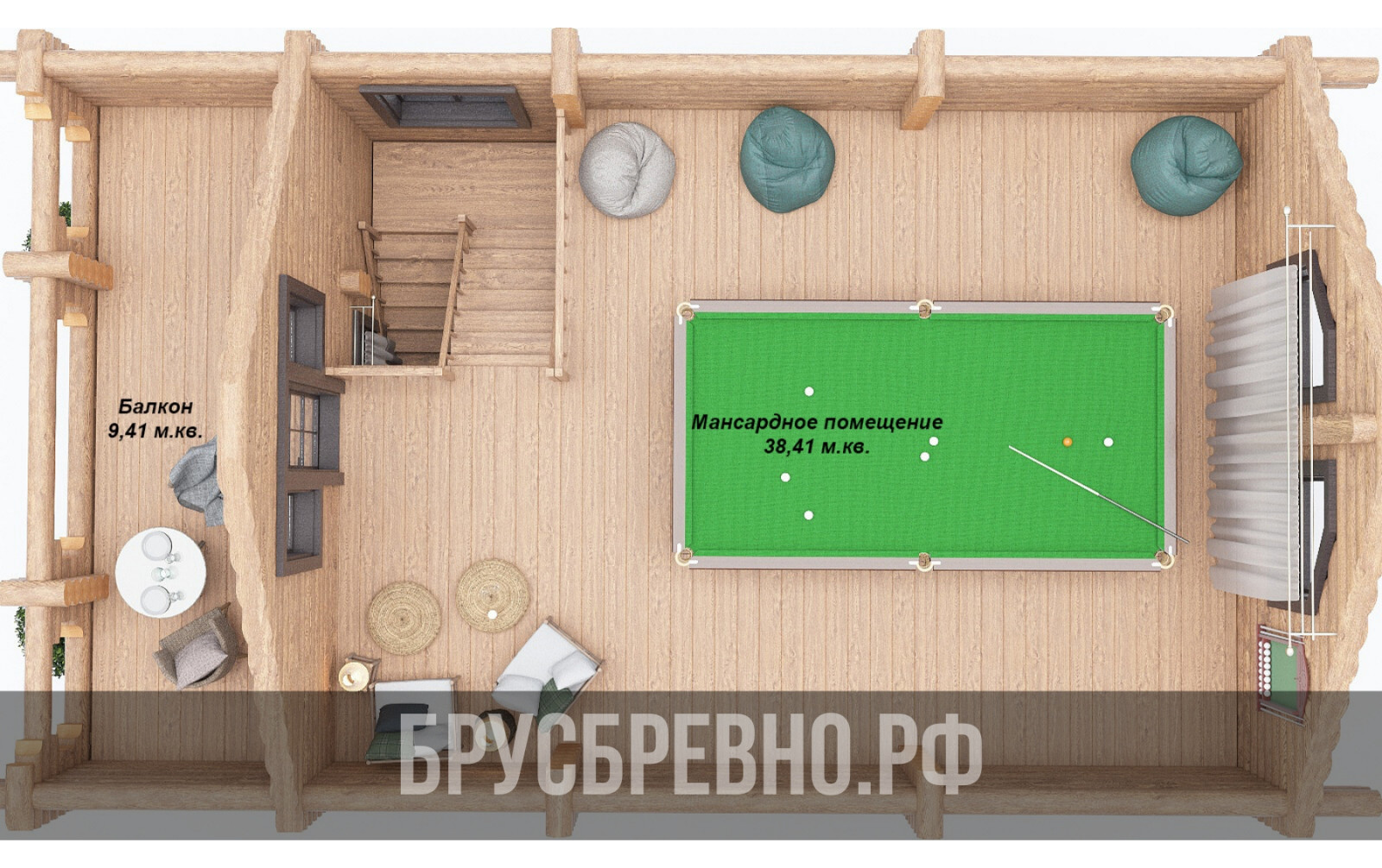 Проект 563 Баня 6х10 бревно 200