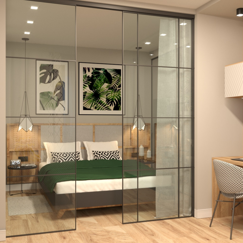 Визуализация гостиной и спальни