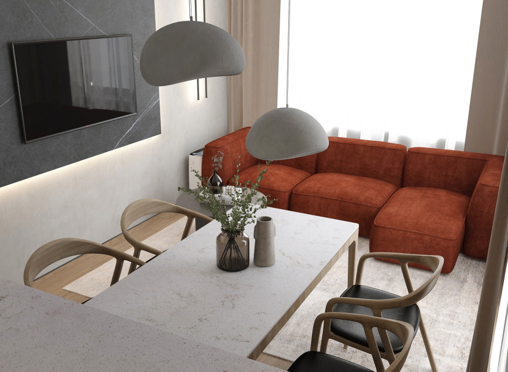 Кухня-гостиная, прихожая 34,5 м2 в ЖК Панин, г. Нижний Новгород