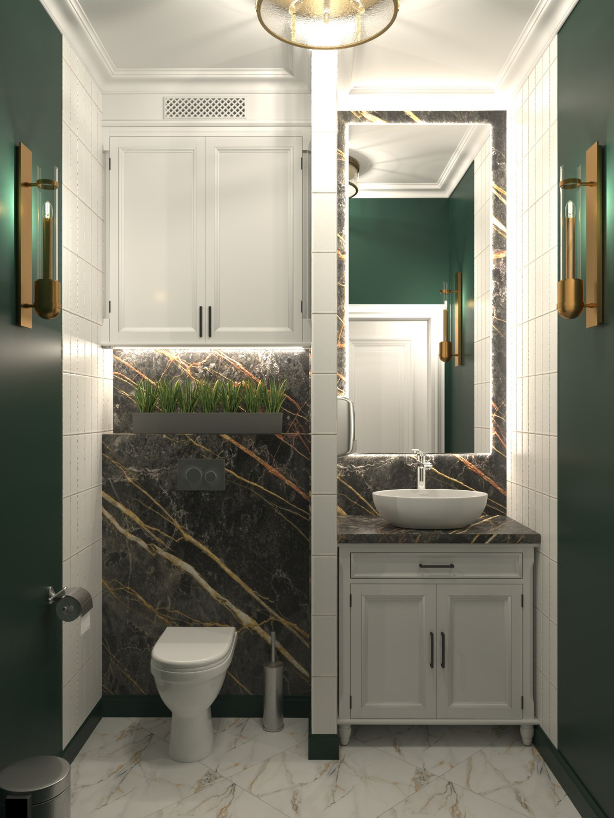 Обложка проекта: Bathroom in the dentistry in Moscow