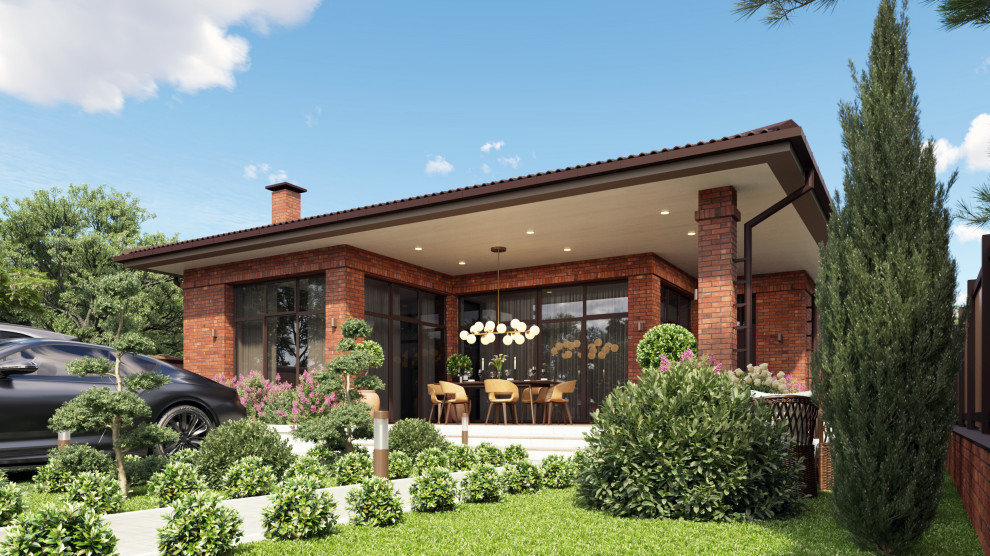 Обложка проекта: Одноэтажный дом на 160 кв.м. в Краснодаре