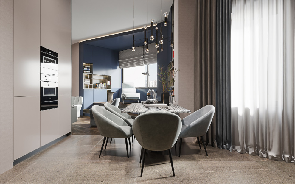 Студия в современном стиле в колониальных тонах