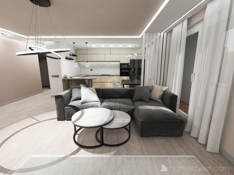 ул. Панфиловцев, г. Хабаровск, Кухня-гостиная