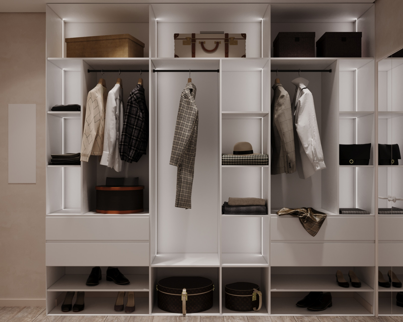 Дизайн проект 3х комнатной квартиры с большой кухней-гостиной