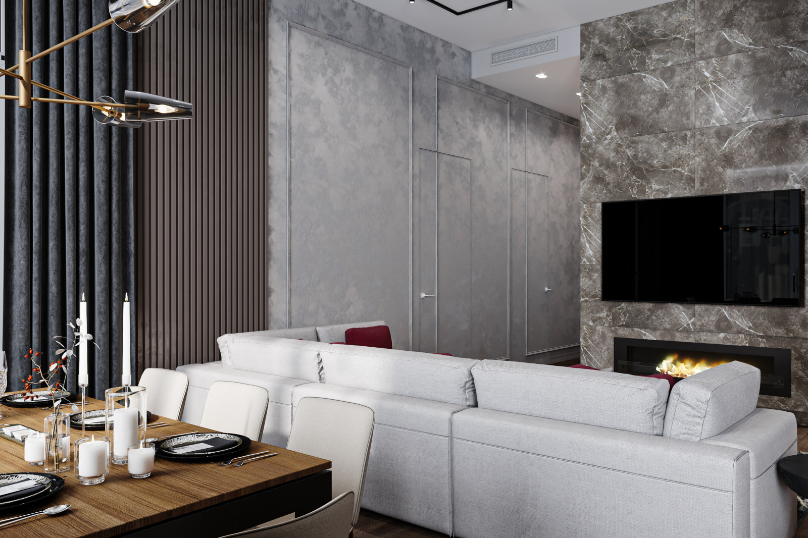 Квартира 132 кв.м. в современном стиле в ЖК "Ботанический сад LIFE".