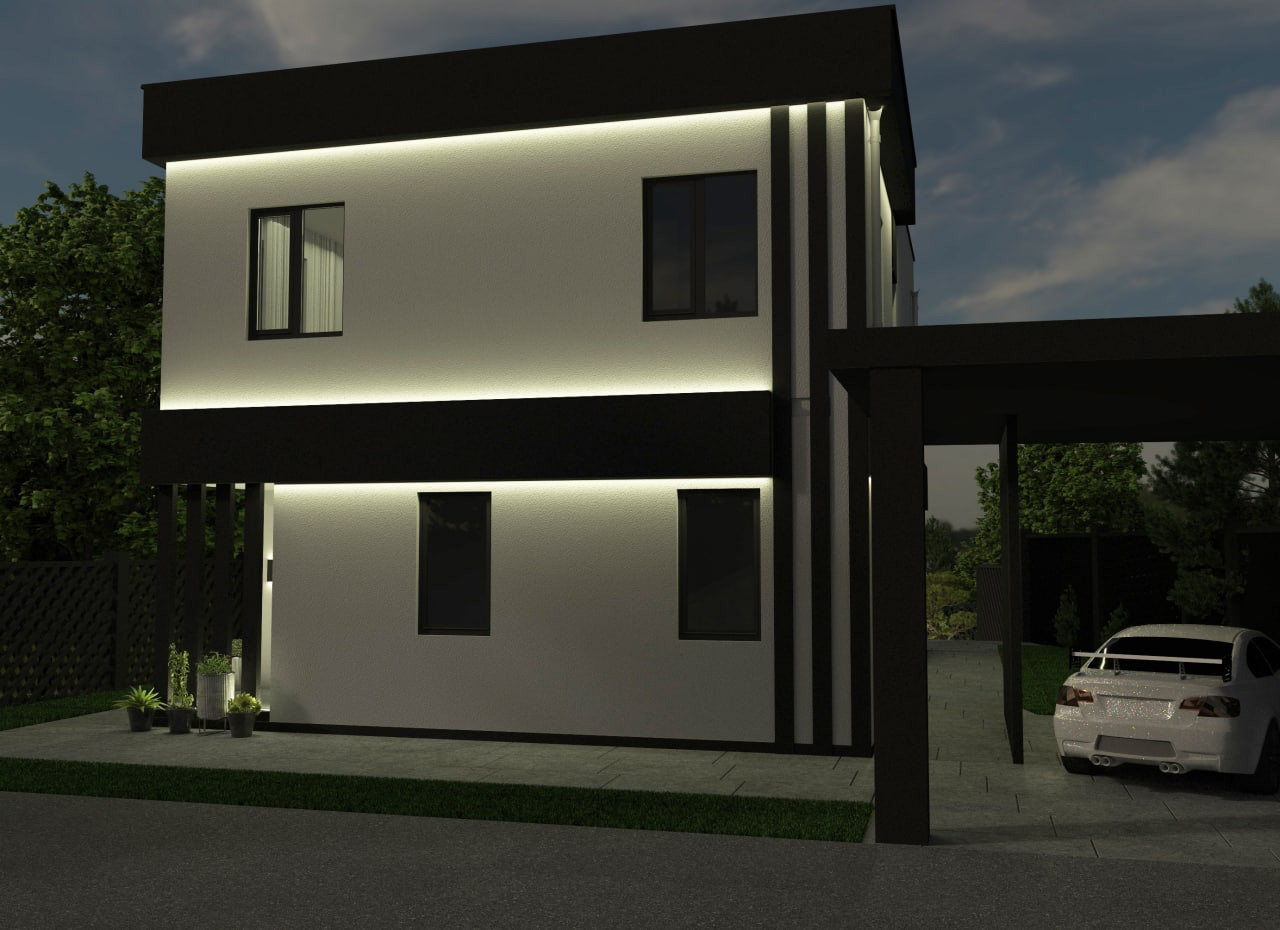 дом в стиле Минимализм на уклоне