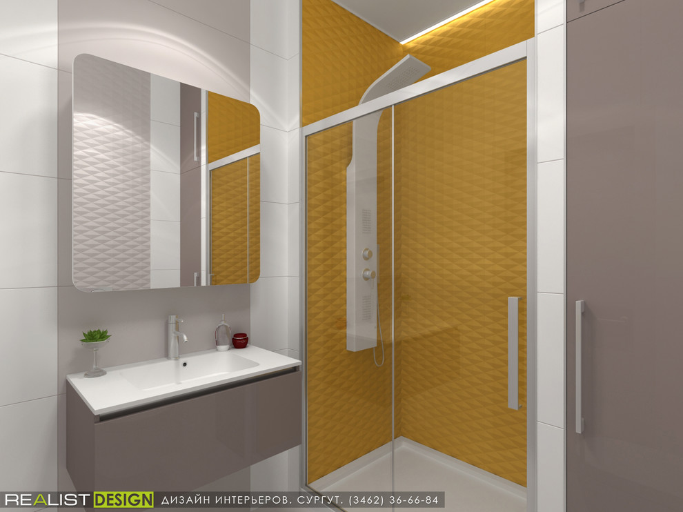 Обложка проекта: Жёлтая ванна. квартира в Москве. 2018