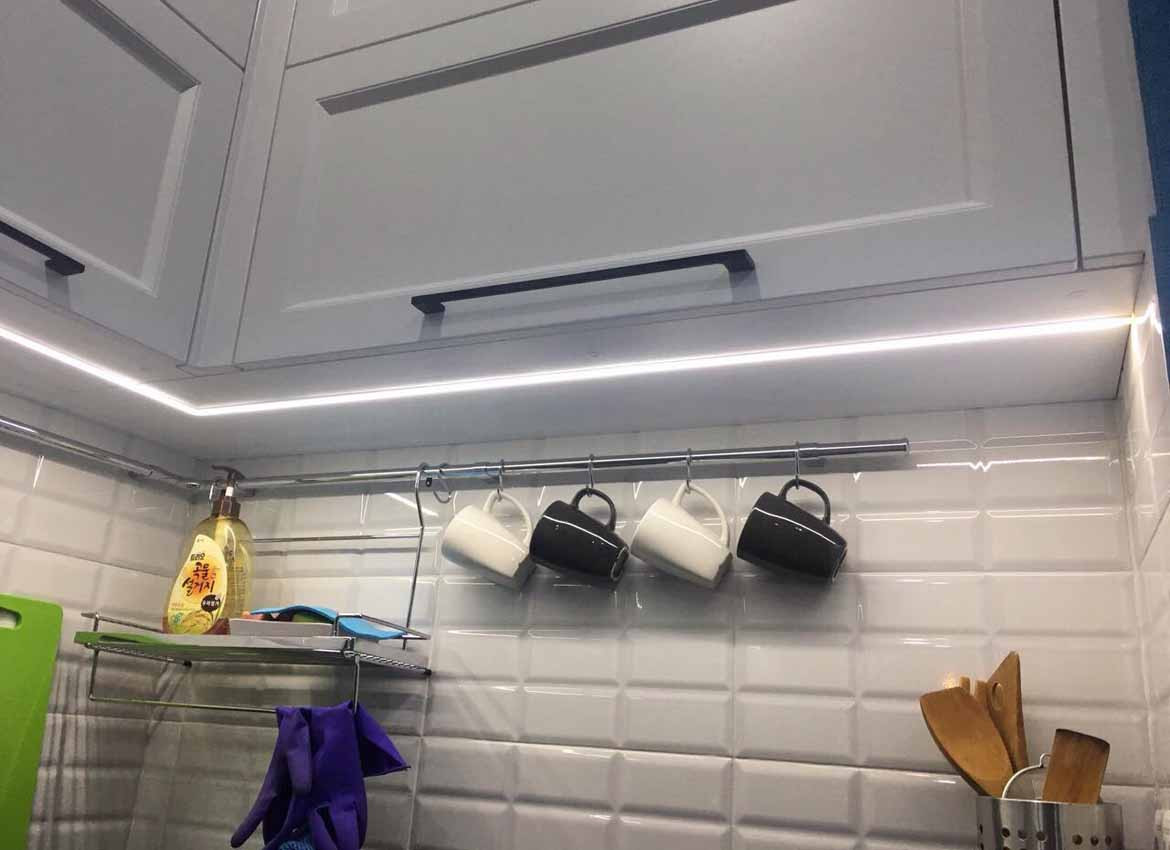 Кухни с окрашенными фасадами