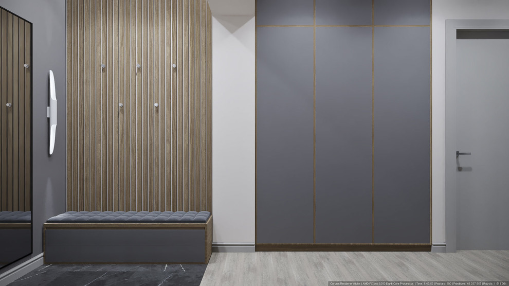 Современный стиль в синих тонах. Квартира в Сталинском доме.