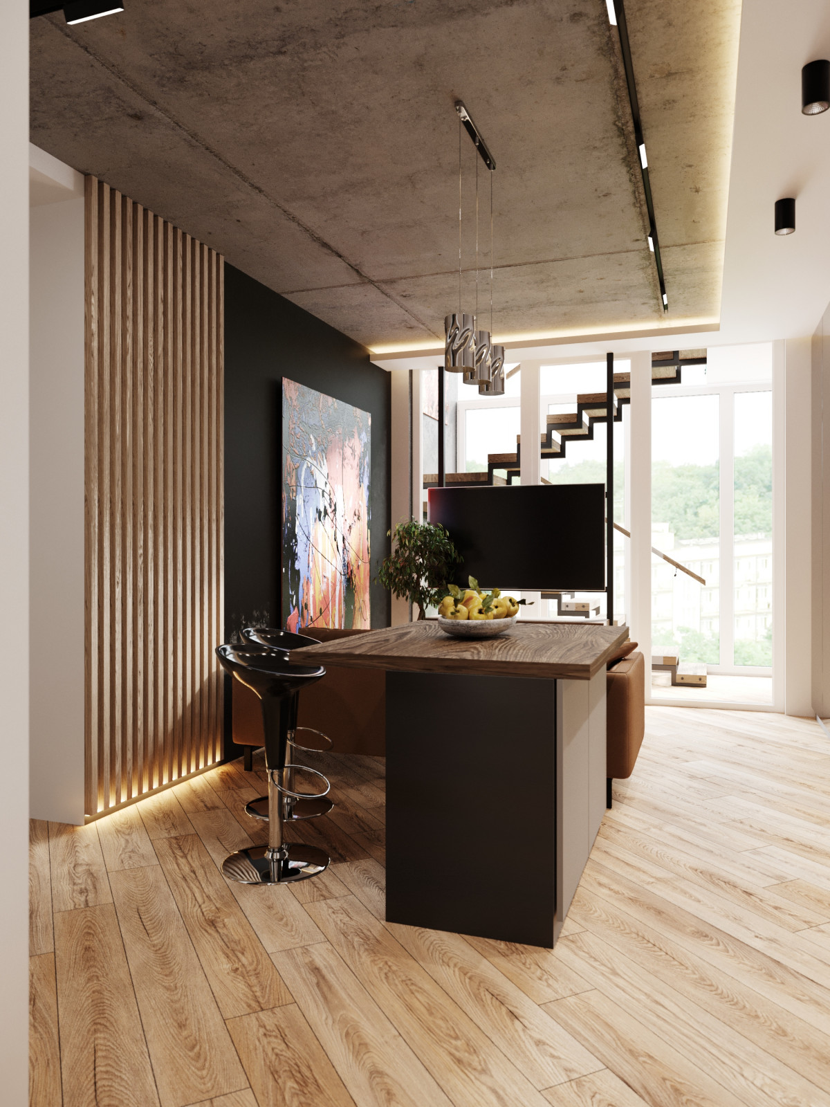 Двухуровневая квартира с террасой