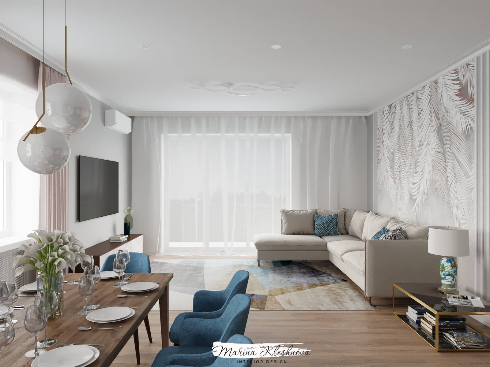 Проект дома в Усть-Заостровке. Гостиная