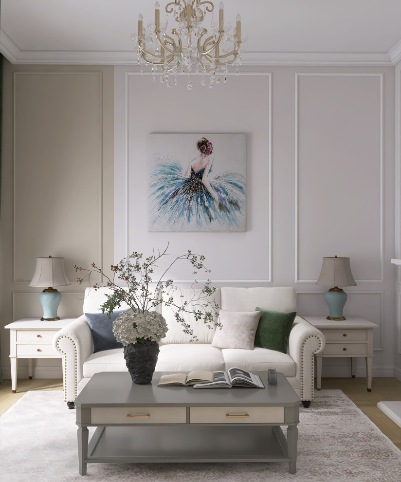 Обложка проекта: Проект кухни-гостиной в стиле "Неоклассика"