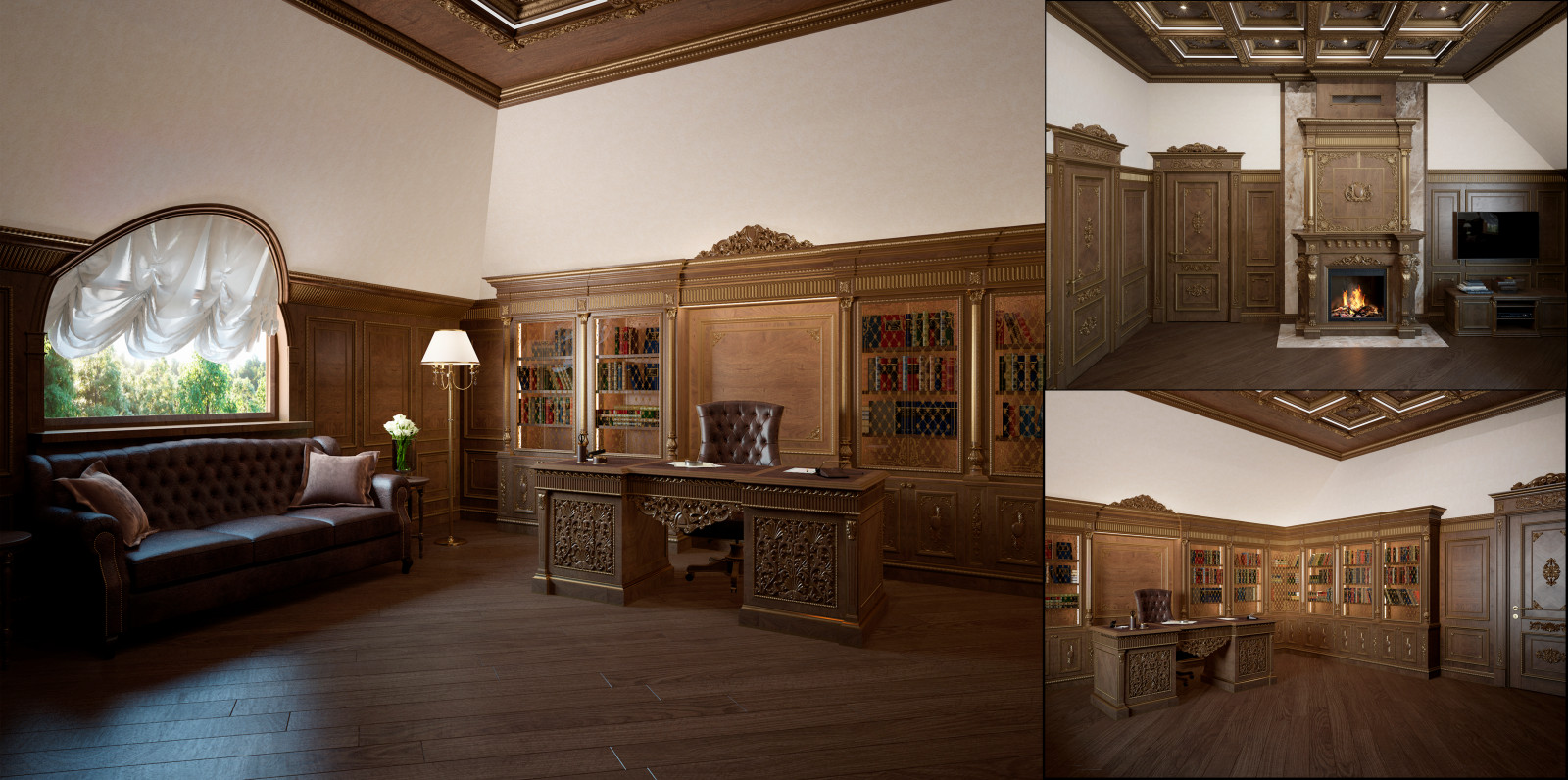 Обложка проекта: Кабинет в частном доме